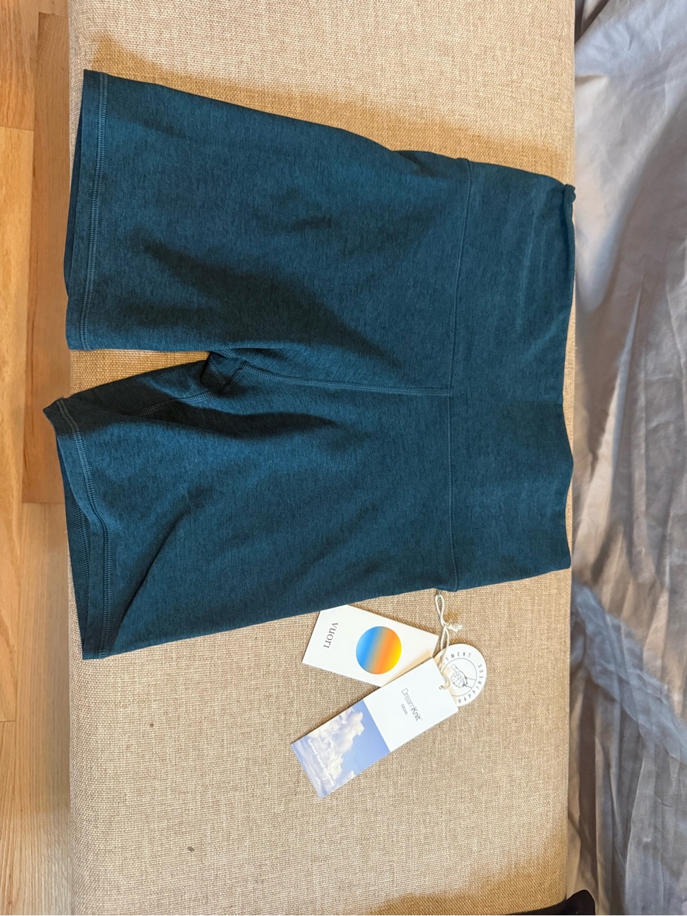 Vuori Women's Teal Bike Shorts